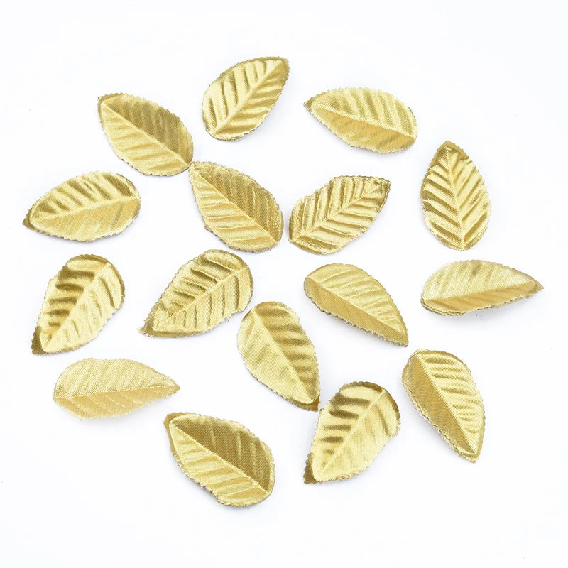 100/200 Pcs Silk Rose Gold Leaves – Artificial Wedding Décor Artificial Leaf Decor Axl