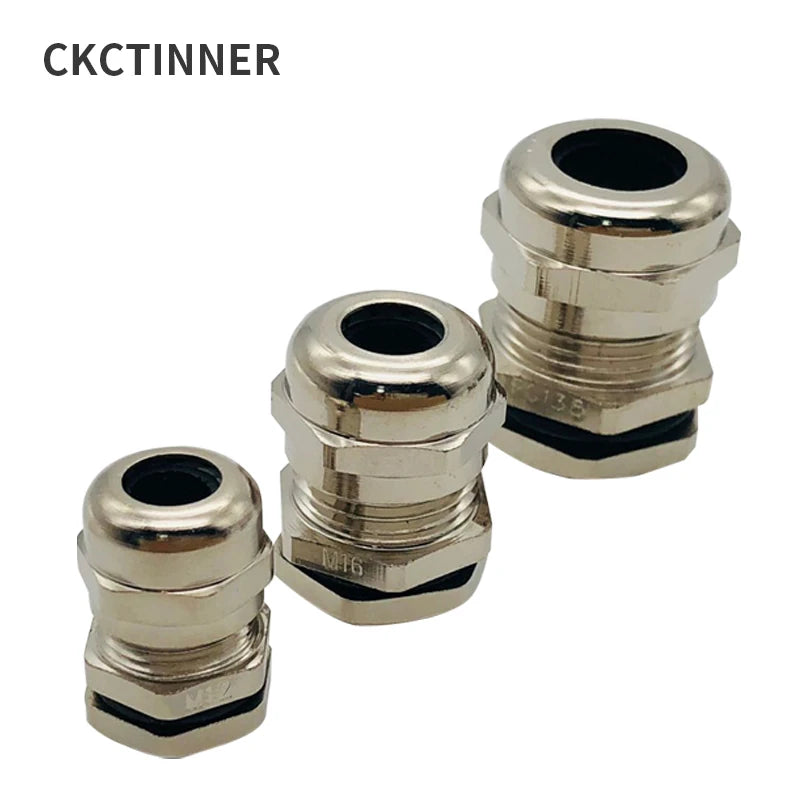 PG7 Brass IP67 Waterproof Cable Glands 3–6.5mm | 3-Pack Cable Gland Fitting Axl