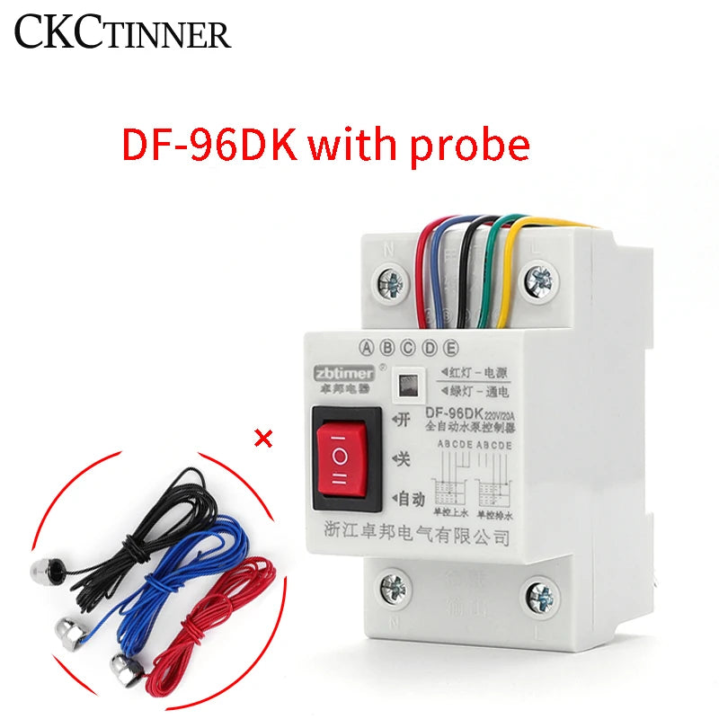 DF-96D Automatic Water Level Controller 220V Pump Switch Water Level Controller Axl DF-96DK With Probe