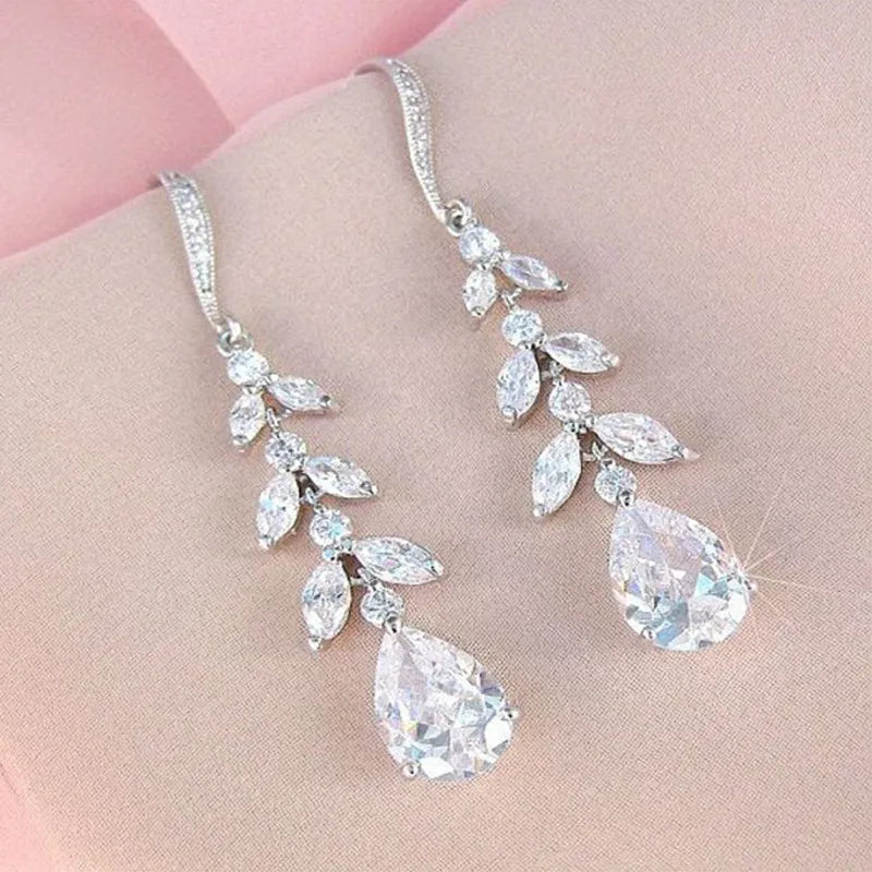 Huitan AAA Cubic Zirconia Drop Earrings | Women's Fashion Jewelry Drop Earrings Axl