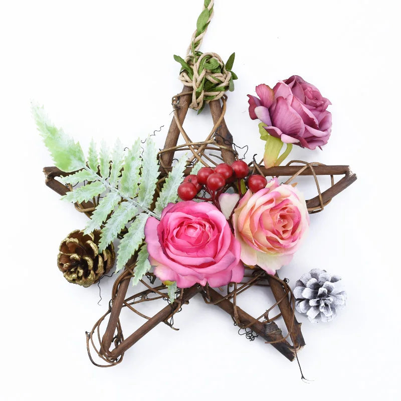 Rattan Pentagram Vine Decoration – 1 or 3 Pcs Hanging Decor Hanging Rattan Decor Axl