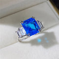 Huitan Women's Blue & Yellow Cubic Zirconia Ring | Sizes 5–14 Fashion Ring Axl F1165 7
