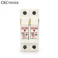 DIN Rail Fuse Holder 1P–4P RT18-32X 500V 10x38mm with Fuse DIN Rail Fuse Holder Axl 2P 4A