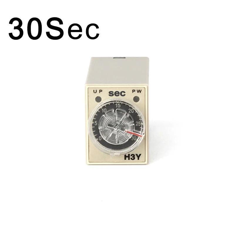 H3Y-2 AC220V Time Delay Relay Timer with 8-Pin Base Socket Time Delay Relay Axl 0-30S