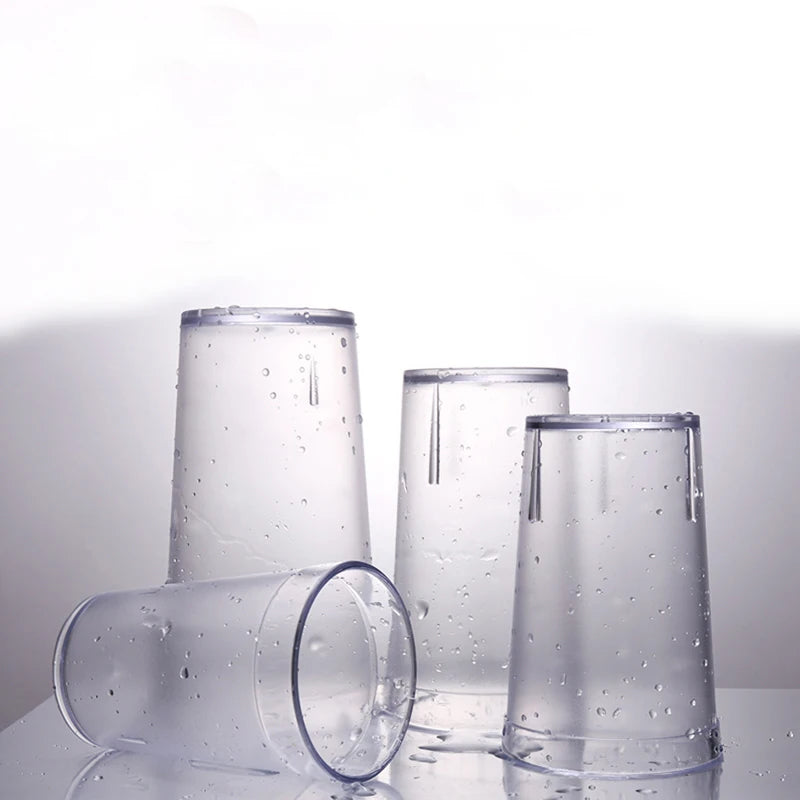 16oz Break-Resistant Clear Plastic Tumblers – 4, 6 or 10 Pack Plastic Tumbler Set Axl