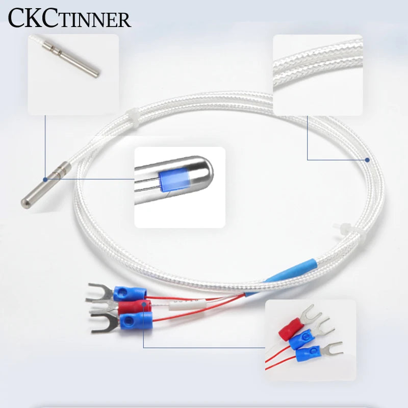 PT100 Stainless Steel RTD Temperature Sensor Probe | 0.5–5M Temperature Sensor Probe Axl