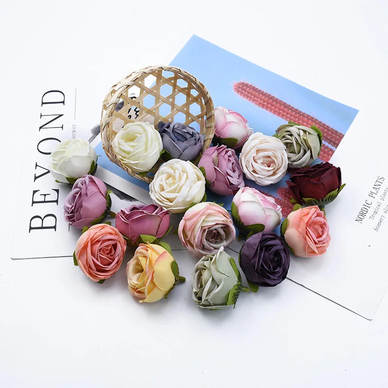 Silk Tea Rose Heads 10/20 Pcs – Artificial Flowers for Wedding Artificial Silk Flowers Axl