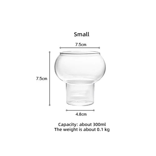 KEMORELA Nordic Ball Glass Cup – Cocktail, Dessert & Coffee Mug Cocktail Glass Axl 300ml 401-500ml