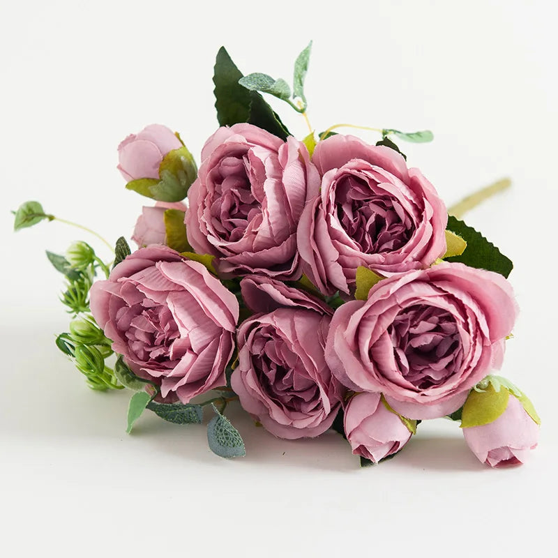 Silk Rose Artificial Flowers UV Protection – Wedding & Home Decor Artificial Silk Flowers Axl color 4 1pc