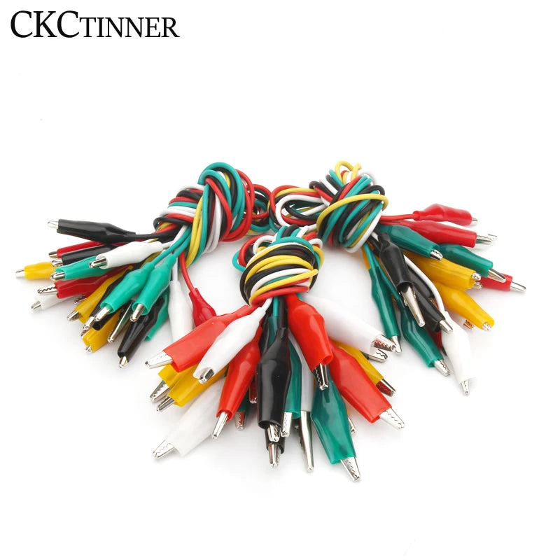 Alligator Clip Banana Plug Test Leads – 10 Pc Probe Cable Set Multimeter Test Leads Axl