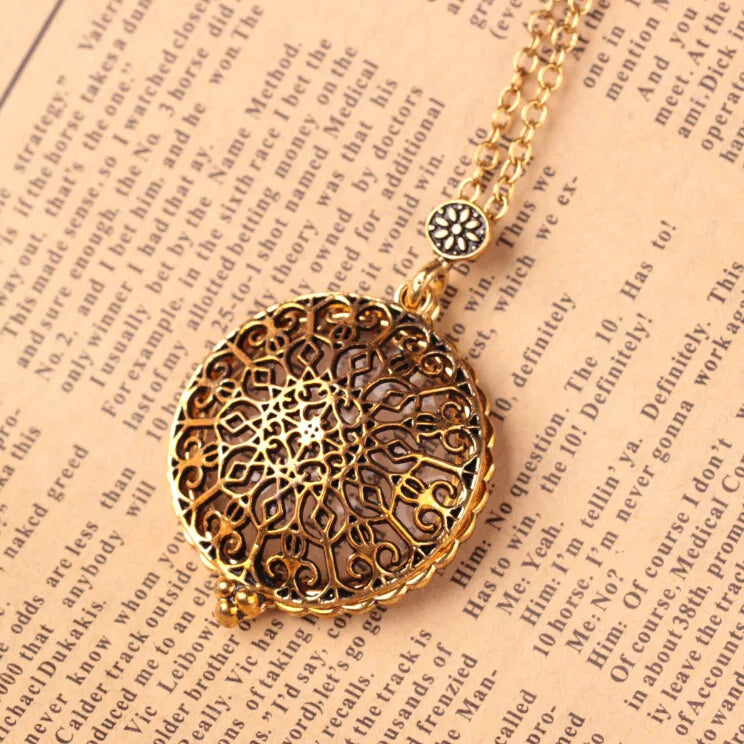 Vintage Magnifying Glass Necklace Pendant – 2.5X Metal Chain Magnifier Necklace Pendant Axl MULTICOLOR