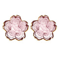 Japanese Sakura Glass Plates with Gold Border | Set of 1-3 Glass Dessert Plate Axl 2Pcs Phnom Penh