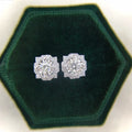 Huitan Geometric CZ Stud Earrings | Women's Wedding Jewelry Stud Earrings Axl E1140