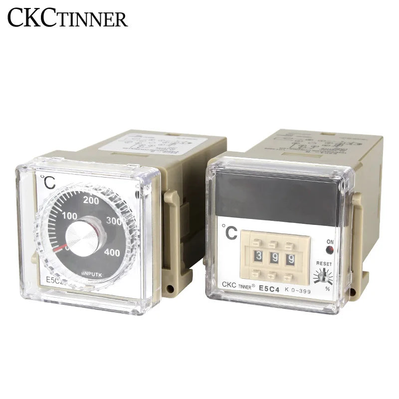 E5C4 Digital Temperature Controller 0-399°C K Type/PT100 220V Temperature Controller Axl