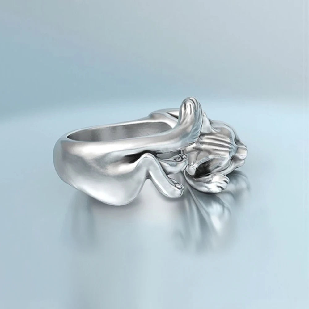 Huitan Flying Fox Ring for Women – Animal Open Band Jewelry Fashion Ring Axl