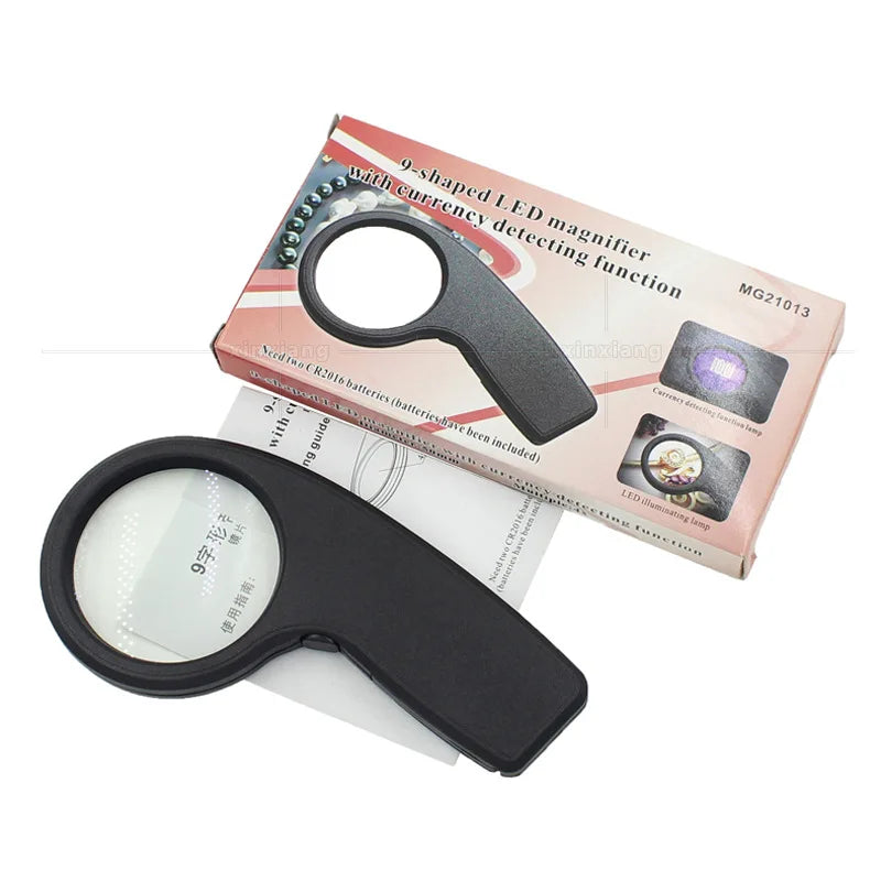 5x LED Illuminated Card Magnifying Glass – HD Ultra-Thin Loupe LED Magnifying Glass Axl