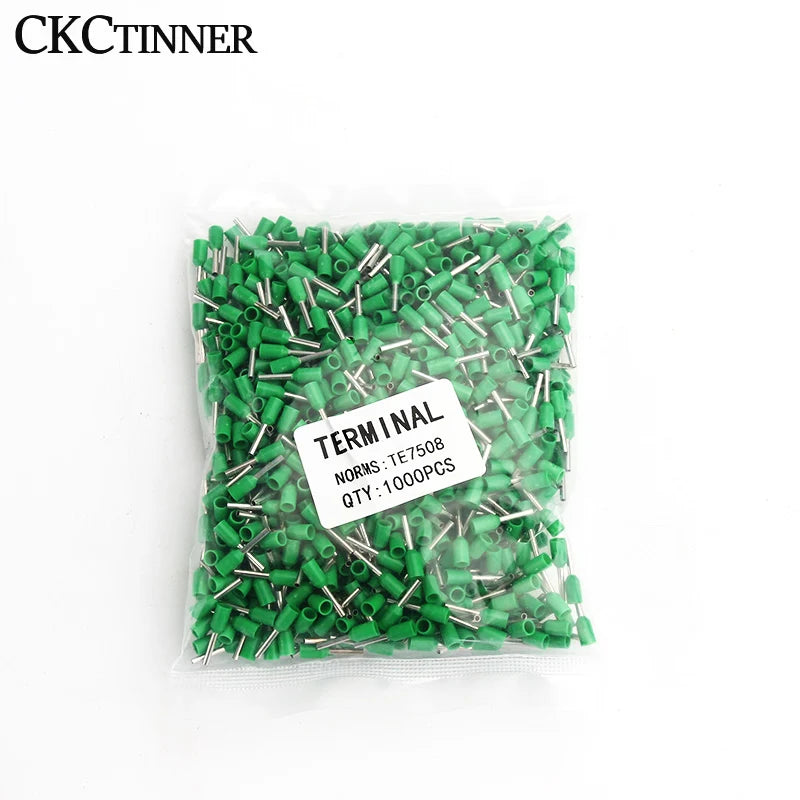 1000pcs Insulated Ferrule Cord End Wire Crimp Terminals CE Wire Ferrule Terminals Axl