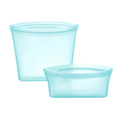 Reusable Silicone Food Storage Bags – Leakproof Ziplock Set Silicone Storage Bags Axl Bags(2 PCS) Transparent