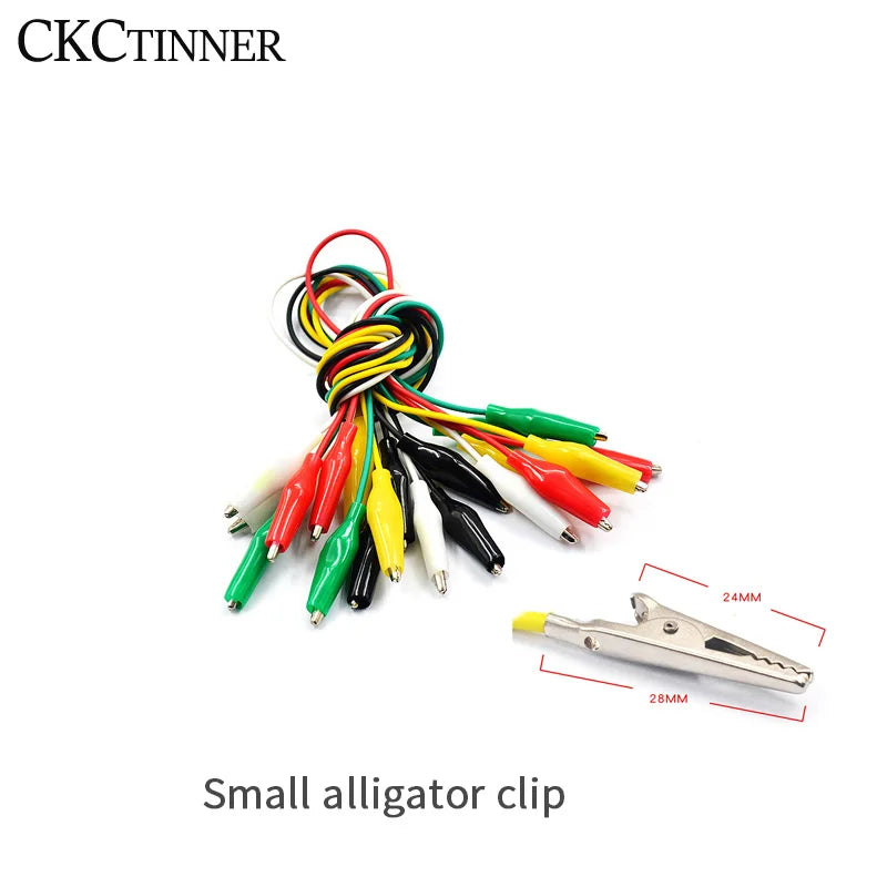 Alligator Clip Banana Plug Test Leads – 10 Pc Probe Cable Set Multimeter Test Leads Axl 28CM