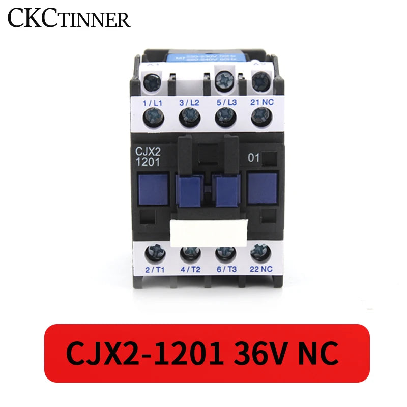 CJX2-12 AC Contactor 12A 3P+1NO DIN Rail 24V–380V CE AC Contactor Axl CJX2 36V NC
