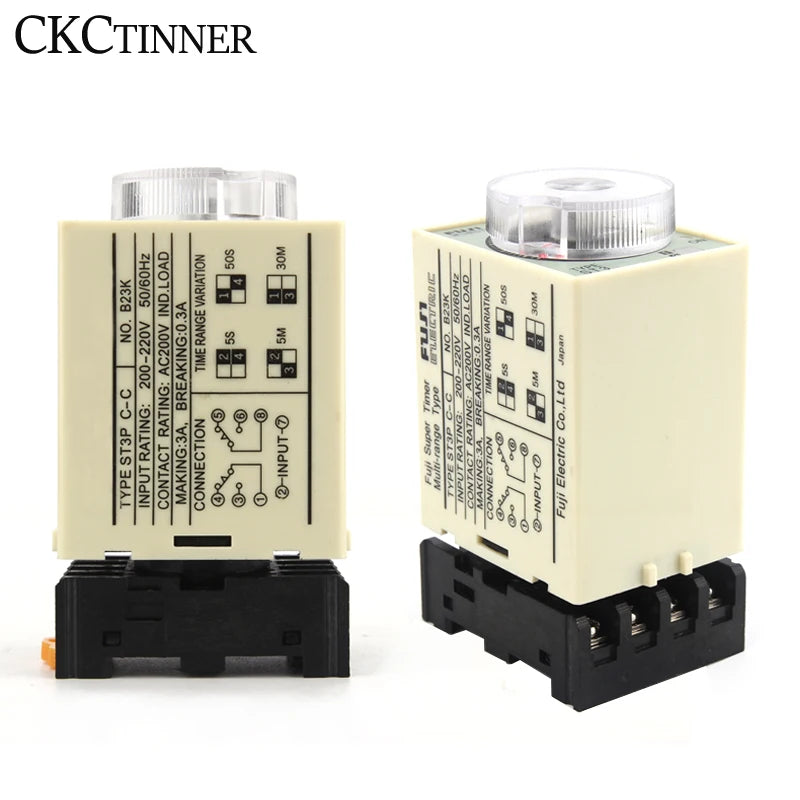 ST3P Power-On Delay Time Relay | 8-Pin | AC/DC Multi-Voltage Time Delay Relay Axl