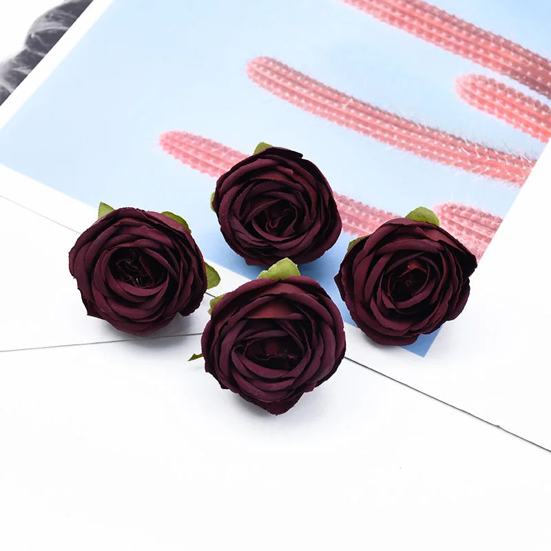 Silk Tea Rose Heads 10/20 Pcs – Artificial Flowers for Wedding Artificial Silk Flowers Axl Color 9 10 Pieces