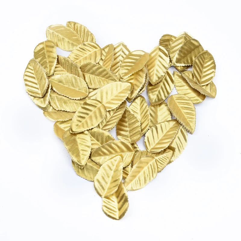 100/200 Pcs Silk Rose Gold Leaves – Artificial Wedding Décor Artificial Leaf Decor Axl