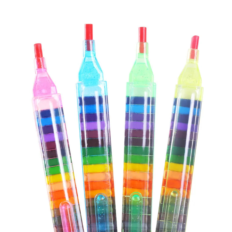 20-Color Non-Toxic Kids Crayon Set – Drawing & Art Pastels Kids Crayon Set Axl