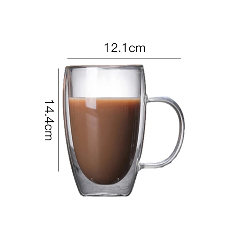 KEMORELA Double Wall Glass Cup – Coffee, Whiskey & More Double Wall Glass Cup Axl 450ML 401-500ml