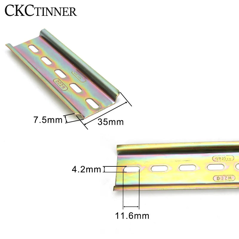 C45 DIN Rail 35mm x 7.5mm – Aluminum & Steel Guide Rail DIN Rail Axl
