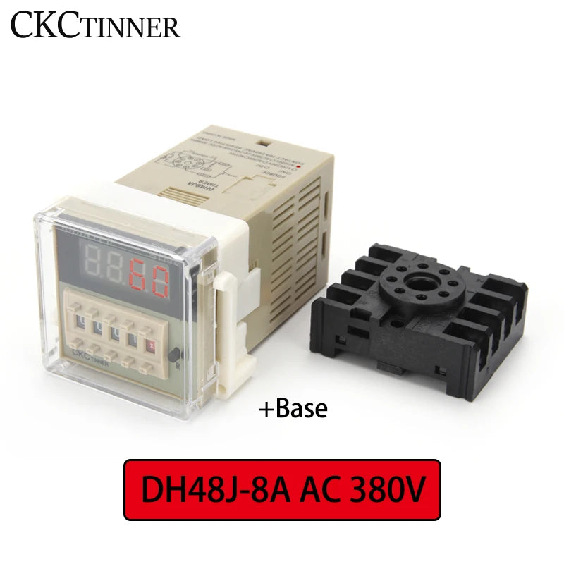 DH48J-8A Digital Preset Counter LCD 1–999900 Relay 8-Pin Digital Preset Counter Axl AC380V