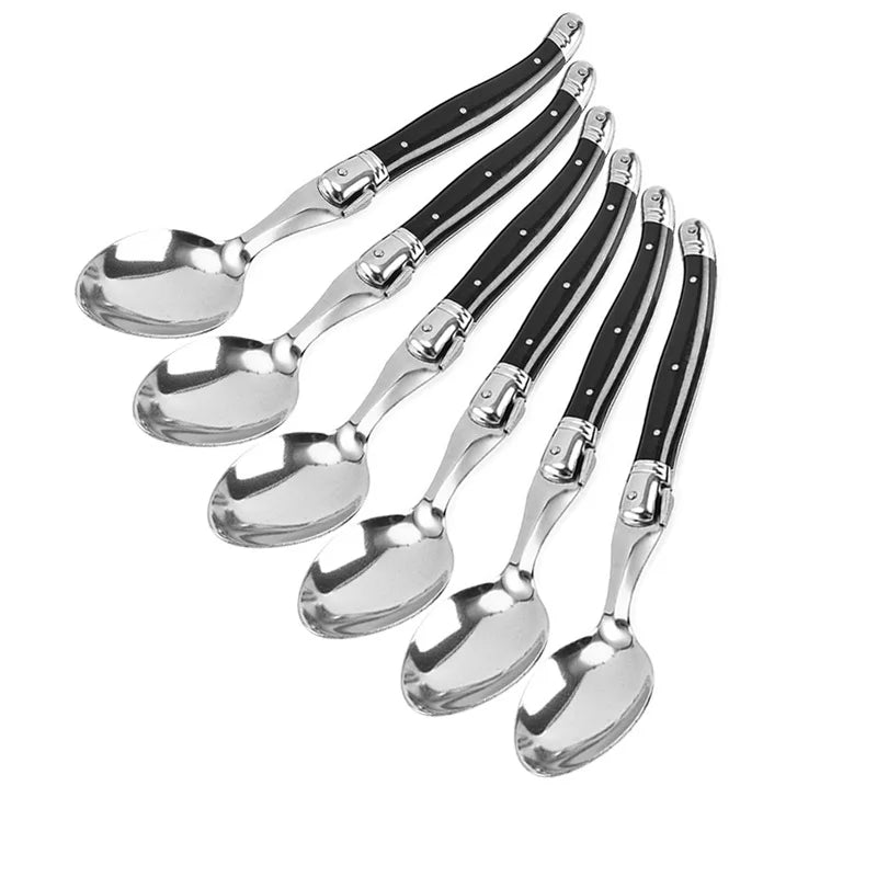 Laguiole Dinner Spoons Set of 6 – 8" Stainless Steel Tablespoons Dinner Spoon Set Axl