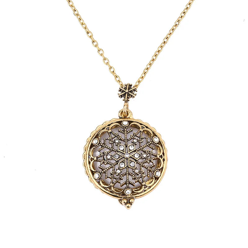Vintage Magnifying Glass Necklace Pendant – 2.5X Metal Chain Magnifier Necklace Pendant Axl Blue