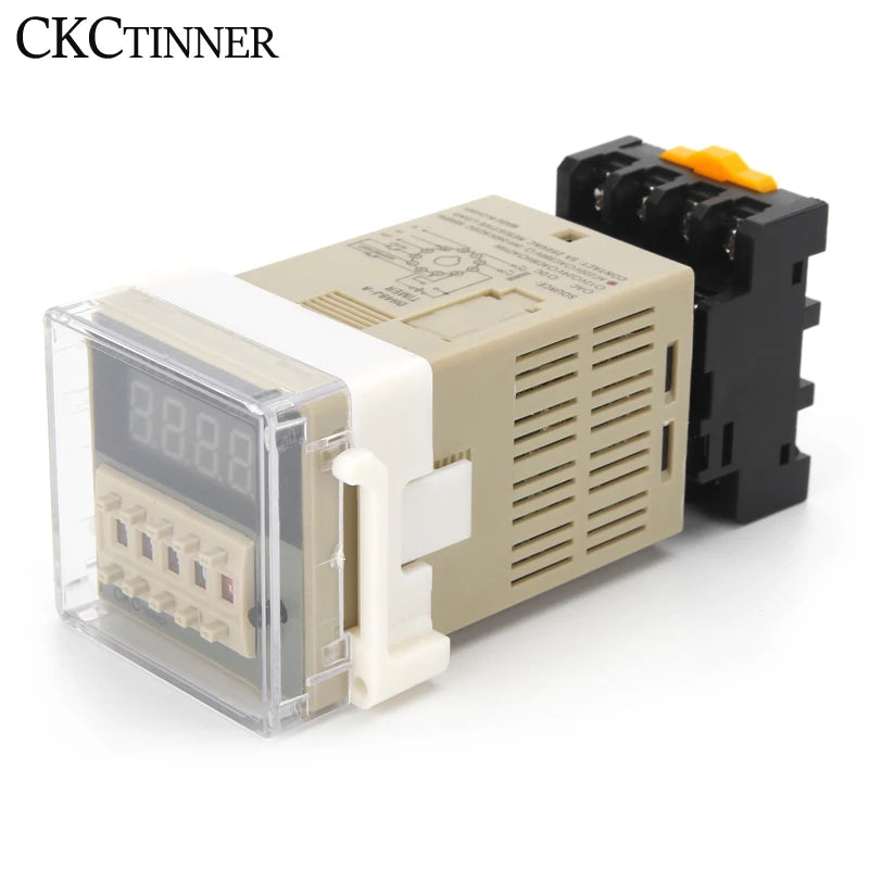 DH48J-11A Digital Counter Relay 11-Pin 12V–380V with Base Digital Counter Relay Axl
