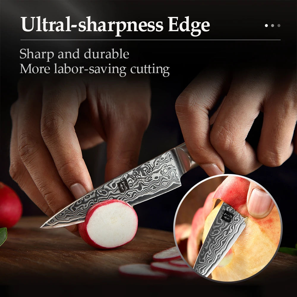 XINZUO 3.5" Damascus VG10 Paring Knife – 67-Layer Steel Gift Box Damascus Paring Knife Axl