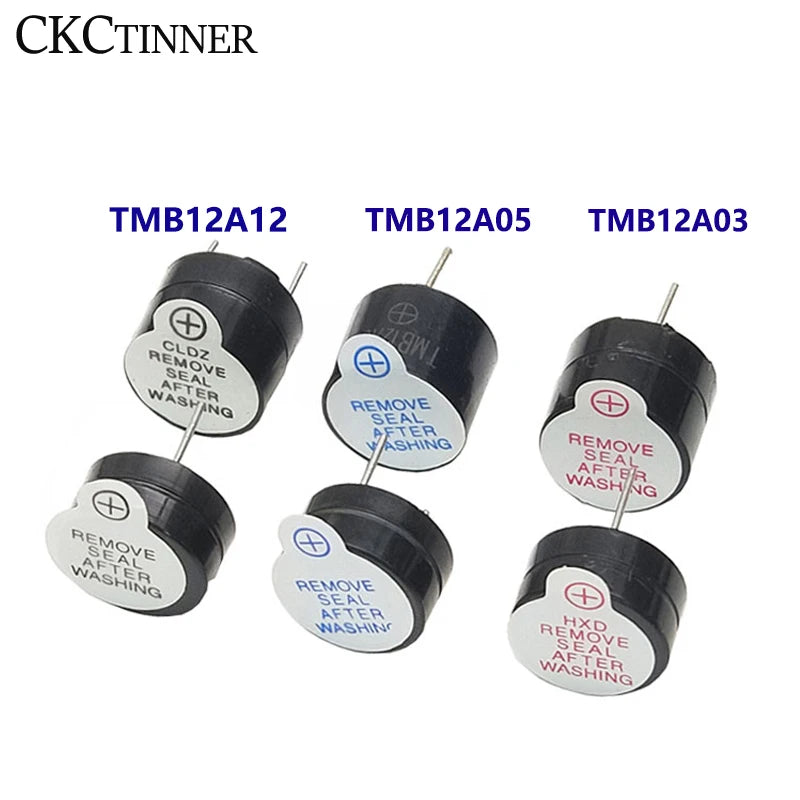 10PCS Active Piezo Buzzer TMB12A 12mm – 3V 5V 12V DC Active Piezo Buzzer Axl