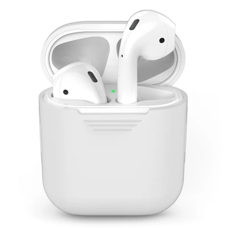 Silicone AirPods Pro 1 2 3 Case Cover with Hook – 20 Colors Earphone Case Cover Axl White For Airpods2 1