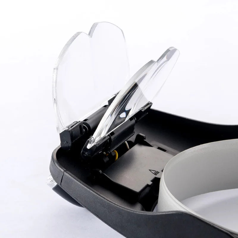 LED Headband Magnifier with Interchangeable Lenses | Jeweler Loupe Headband Magnifier Axl