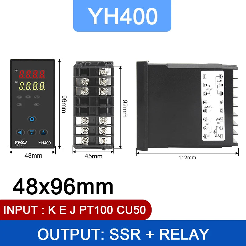 CKCTINNER YH Series Dual Output SSR+Relay Temperature Controller Temperature Controller Axl Orange