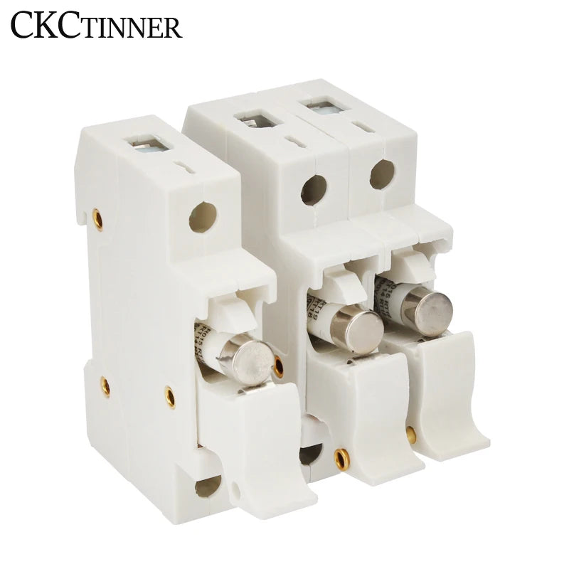 DIN Rail Fuse Holder 1P–4P RT18-32X 500V 10x38mm with Fuse DIN Rail Fuse Holder Axl