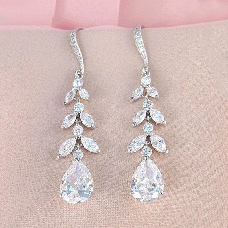 Huitan AAA Cubic Zirconia Drop Earrings | Women's Fashion Jewelry Drop Earrings Axl