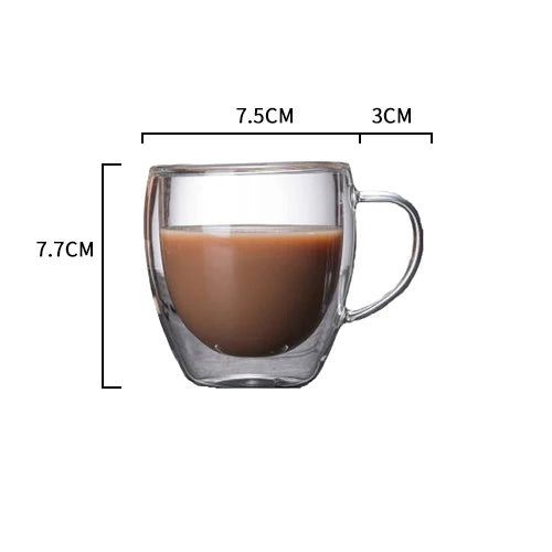 KEMORELA Double Wall Glass Cup – Coffee, Whiskey & More Double Wall Glass Cup Axl 150ML 401-500ml