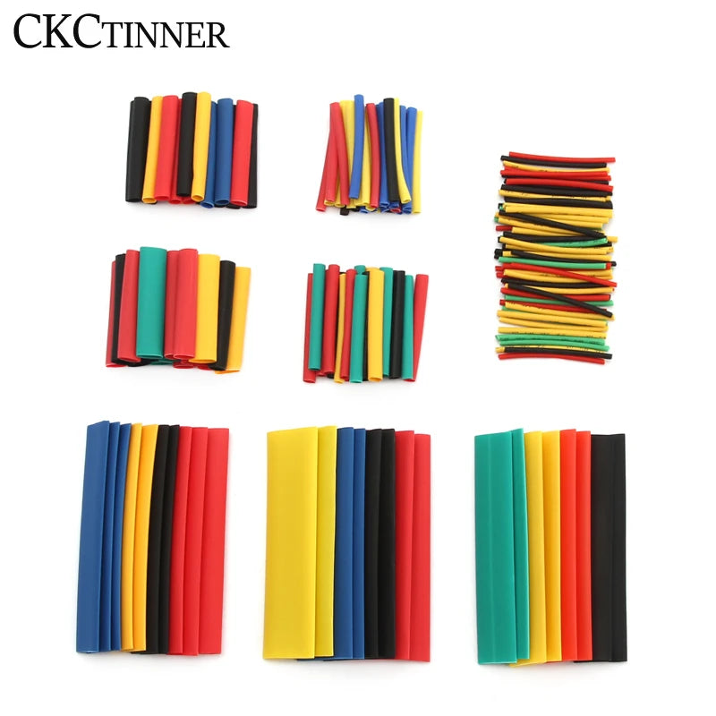164-Piece Heat Shrink Tubing Set – 8 Sizes, 2:1 Polyolefin Heat Shrink Tubing Axl
