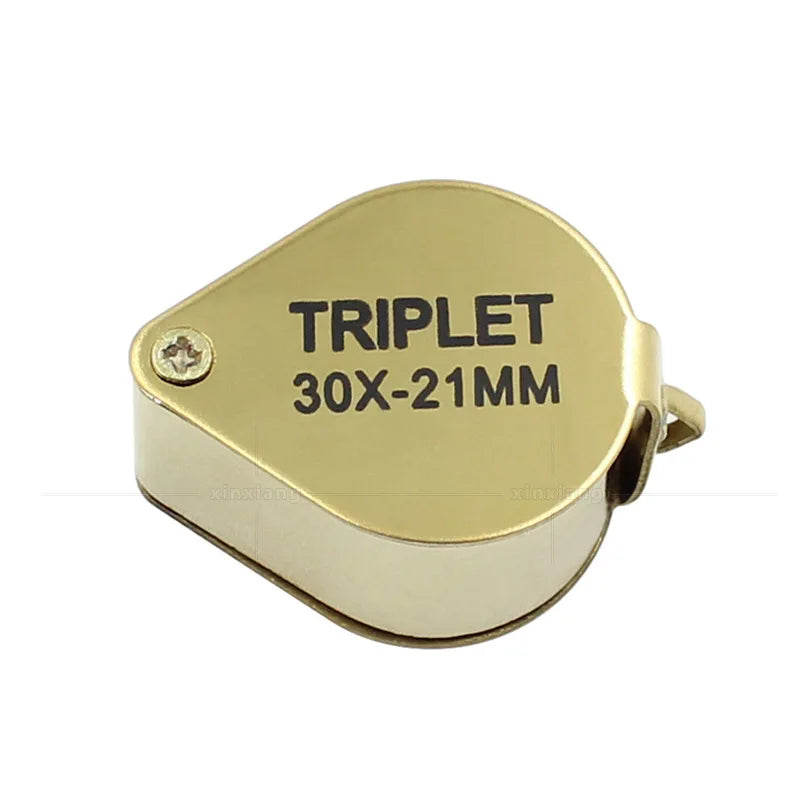 30X Folding Jeweler Loupe – Pocket Magnifying Glass Gold Jeweler Loupe Axl
