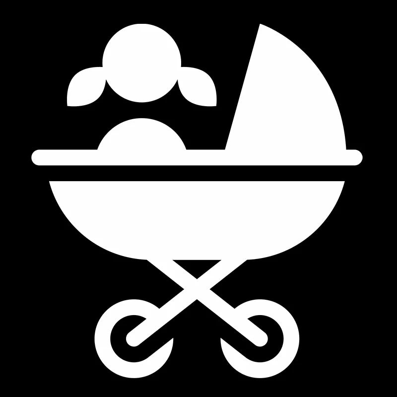Baby Carriage Vinyl Decal – Car Window & Wall Sticker Vinyl Decal Sticker Axl Blue