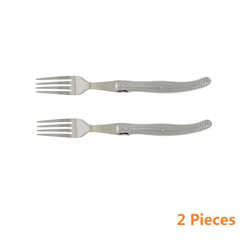 Laguiole-Style Stainless Steel Steak Forks Set – 2–10 Pcs Steak Fork Set Axl 2pcs fork
