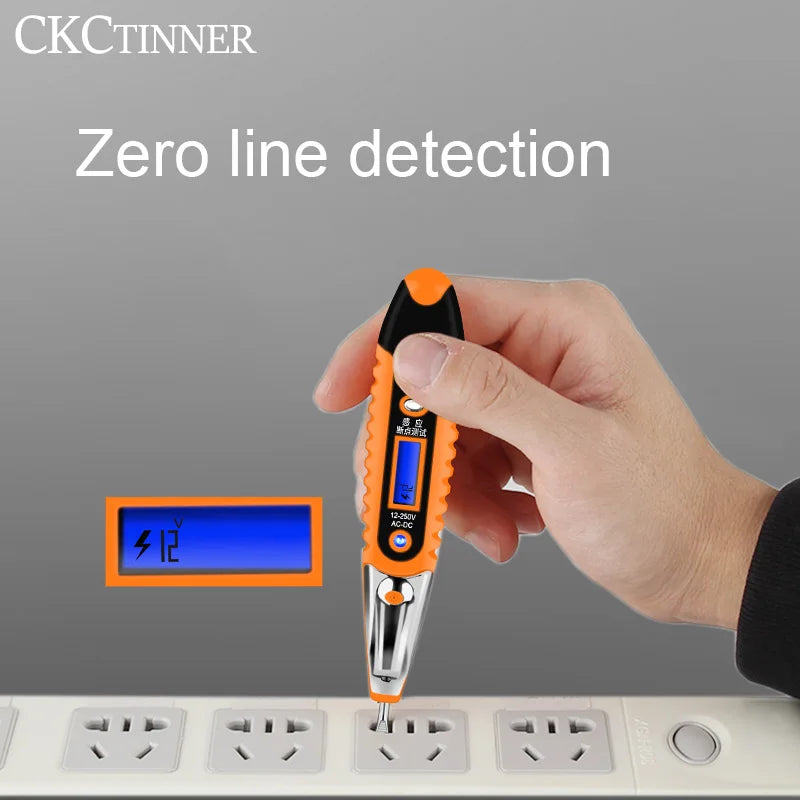 Digital Voltage Tester Pen AC/DC 12-250V LCD | CKCTINNER Voltage Tester Pen Axl