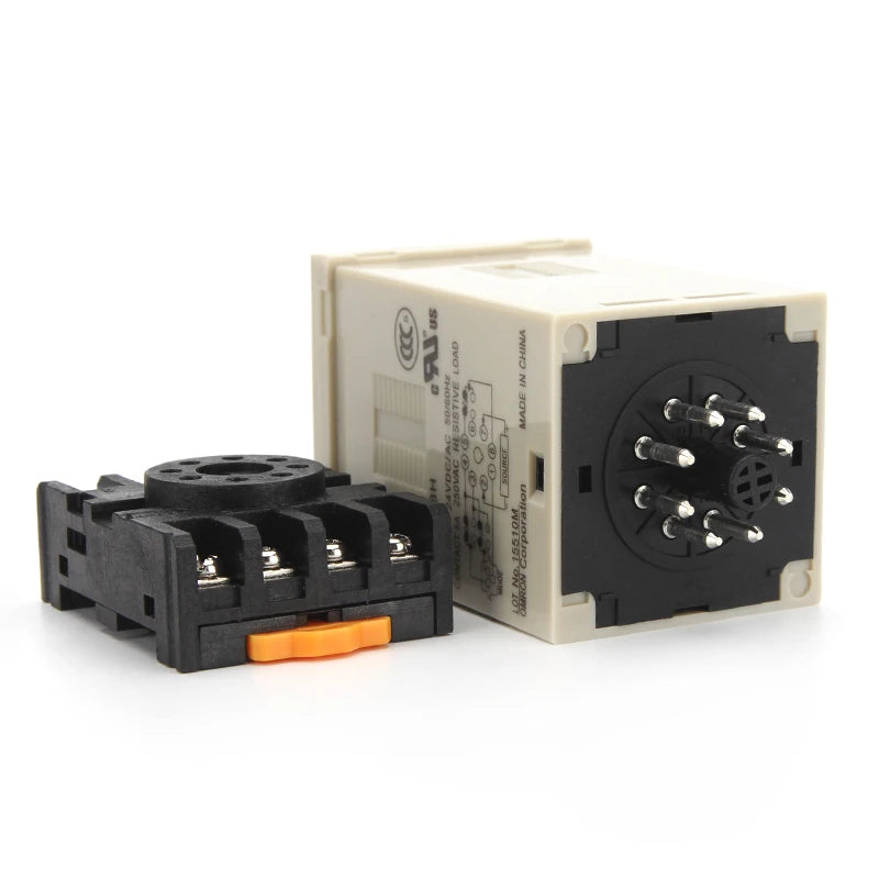 H3BA-N8H Time Relay 8-Pin 2NO2NC 1.2s–300h | Multi-Voltage Time Relay Axl
