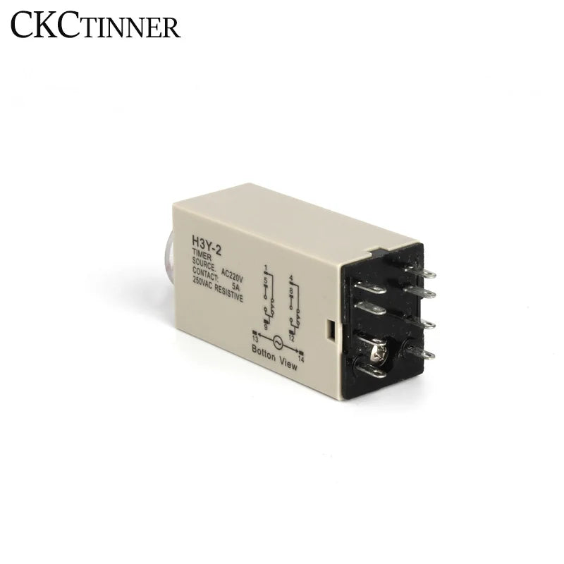 H3Y-2 AC220V Time Delay Relay Timer with 8-Pin Base Socket Time Delay Relay Axl