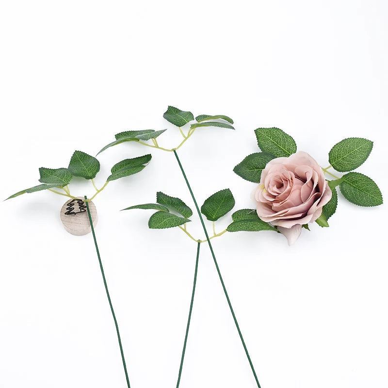 Silk Rose Leaves 20/50 Pcs – Wedding & DIY Floral Decor Artificial Silk Leaves Axl